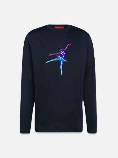 Danseur - Manches longues bio décontracté fabriqué en UE - DARK NAVY