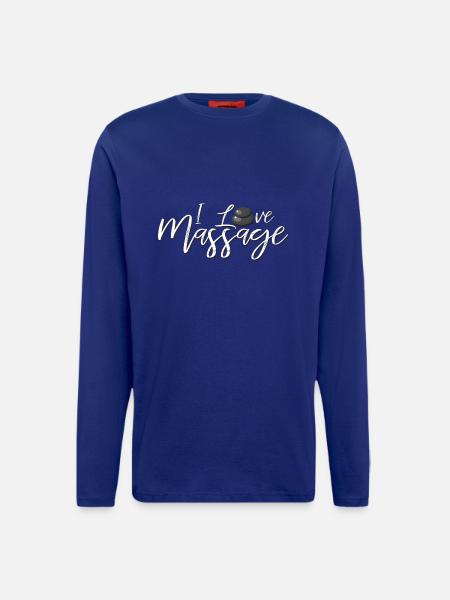Massage - Manches longues bio décontracté fabriqué en UE - DARK NAVY
