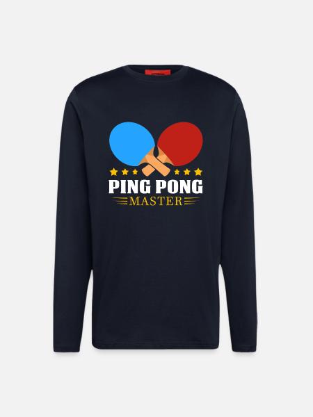 Ping-pong - Manches longues bio décontracté fabriqué en UE - DARK NAVY