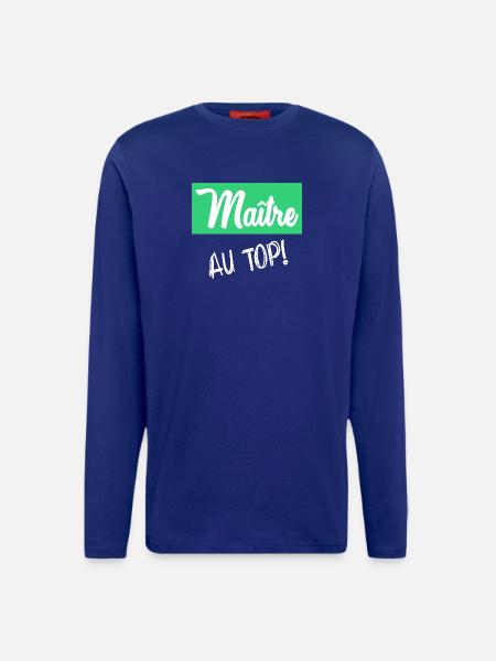 MAITRE - Manches longues bio décontracté fabriqué en UE - DARK NAVY