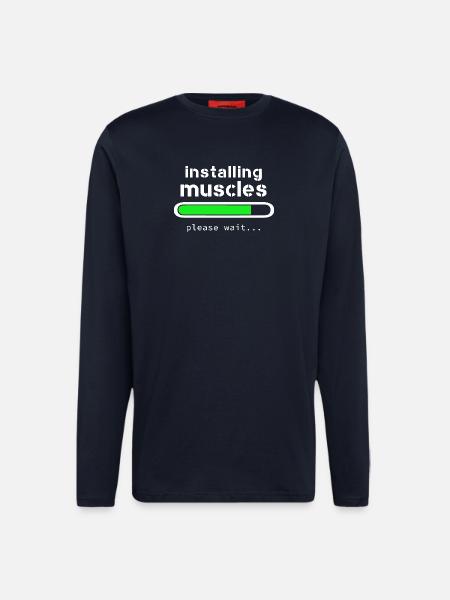 installing muscles - Longsleeve - made by SPREAD  - DARK NAVY