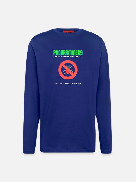 Programmierer Debugging T-Shirt Herren - Langarmshirt - made by SPREAD - DARK NAVY