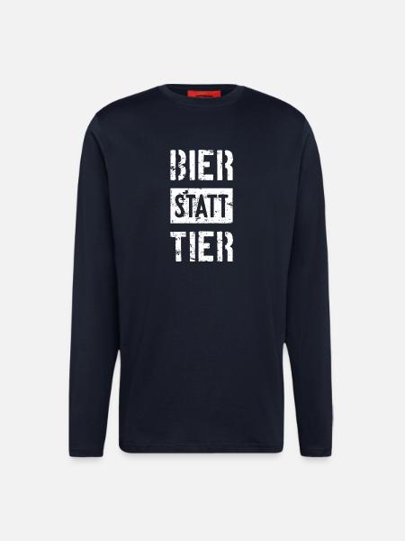 BIER STATT TIER - Langarmshirt - made by SPREAD - DARK NAVY
