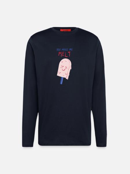 you make me melt icecream - Longsleeve - made by SPREAD - DARK NAVY