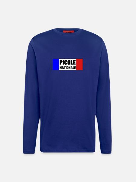 Picole Nationale - Manches longues bio décontracté fabriqué en UE - DARK NAVY