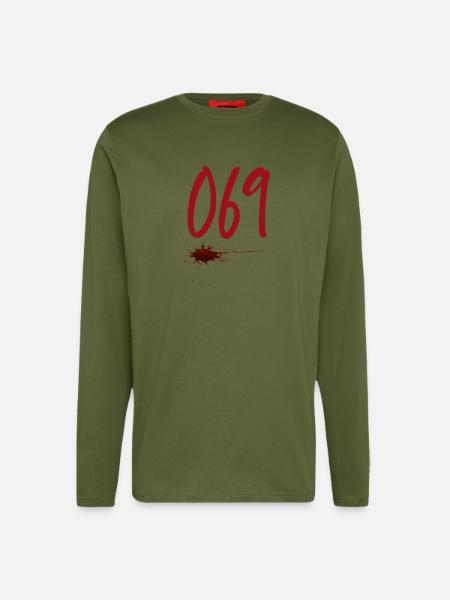 Postal Code Frankfurt 069 - Longsleeve - made by SPREAD - MOSS GREEN