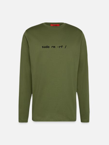 sudo rm rf - Langarmshirt - made by SPREAD - MOSS GREEN