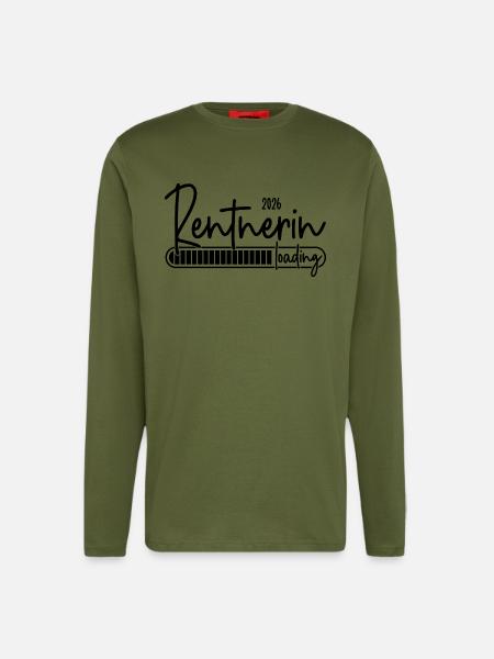 Rentnerin 2026 Loading - Langarmshirt - made by SPREAD - MOSS GREEN