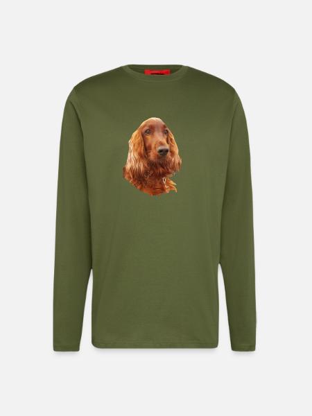 Irish Setter Red - Langarmshirt - made by SPREAD  - MOSS GREEN