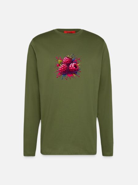 Himbeeren-Farbexplosion - Langarmshirt - made by SPREAD - MOSS GREEN