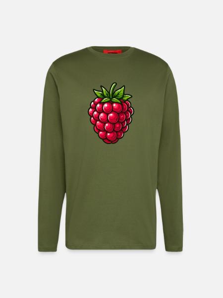 Raspberry, fruit - Longsleeve - made by SPREAD  - MOSS GREEN