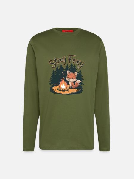 Bleib fuchsig - Langarmshirt - made by SPREAD  - MOSS GREEN