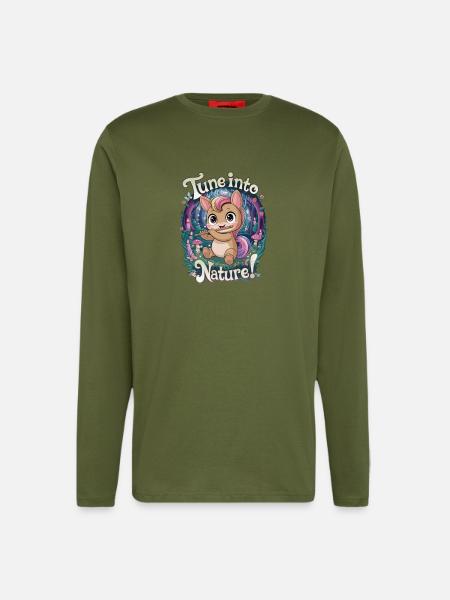 Tune Into Nature! - Longsleeve - made by SPREAD - MOSS GREEN
