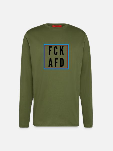 AFD Nein Danke! - Langarmshirt - made by SPREAD - MOSS GREEN