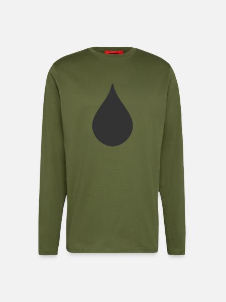 Drop Shape Logo Symbol - Longsleeve - made by SPREAD - MOSS GREEN