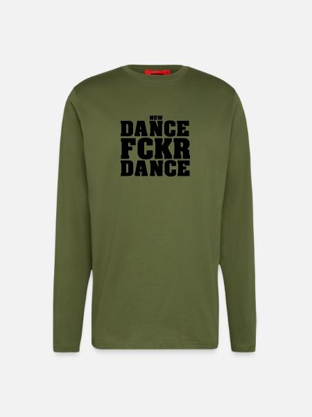 Danse Fckr Danse - Manches longues bio décontracté fabriqué en UE - MOSS GREEN