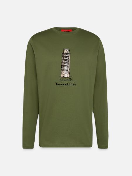 the italic Tower - Langarmshirt - made by SPREAD - MOSS GREEN