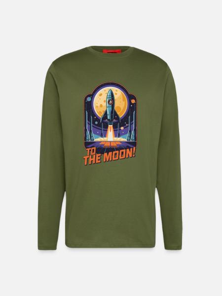 Zum Mond - Langarmshirt - made by SPREAD - MOSS GREEN