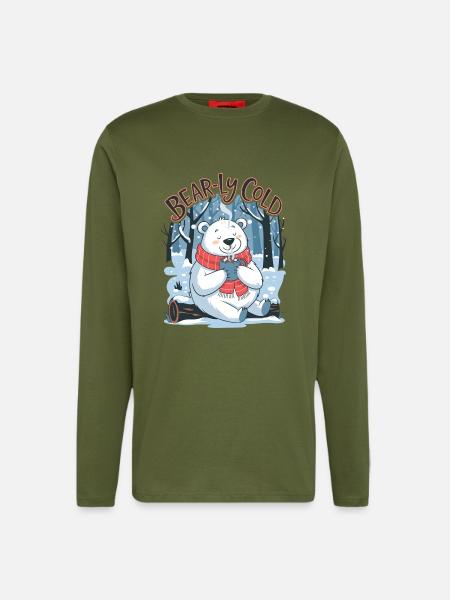 Bear-ly Cold - Longsleeve - made by SPREAD - MOSS GREEN