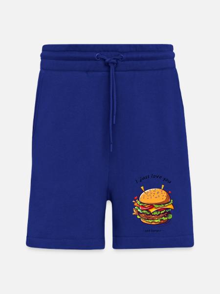 i love u and burger - Shorts - made by SPREAD - Iconic Blue