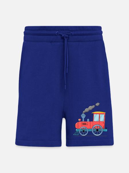 Children's train railway pink - Shorts - made by SPREAD - Iconic Blue