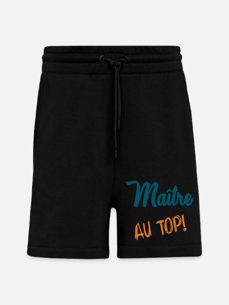 MAITRE - Short bio décontracté fabriqué en UE - SOLID BLACK