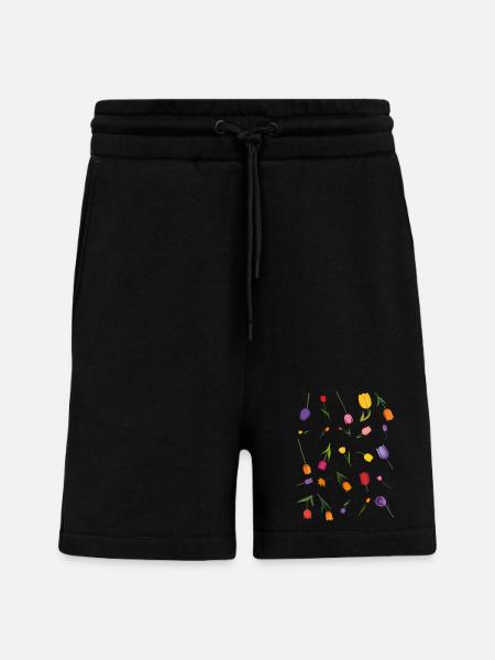 Fleur - Short bio décontracté fabriqué en UE - SOLID BLACK