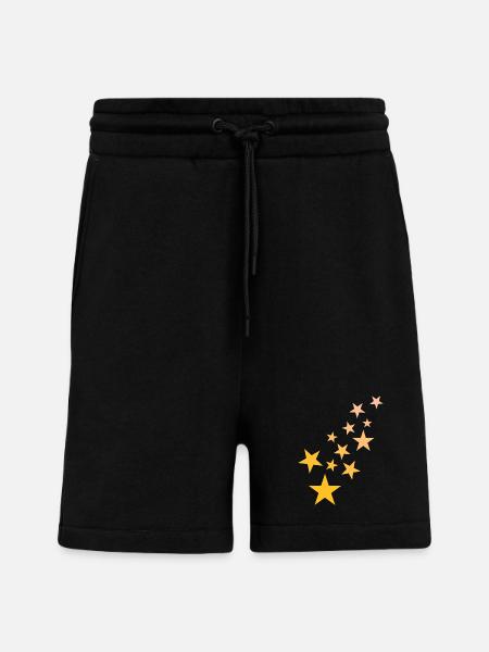 Star asterisk pattern starry sky - Shorts - made by SPREAD - SOLID BLACK