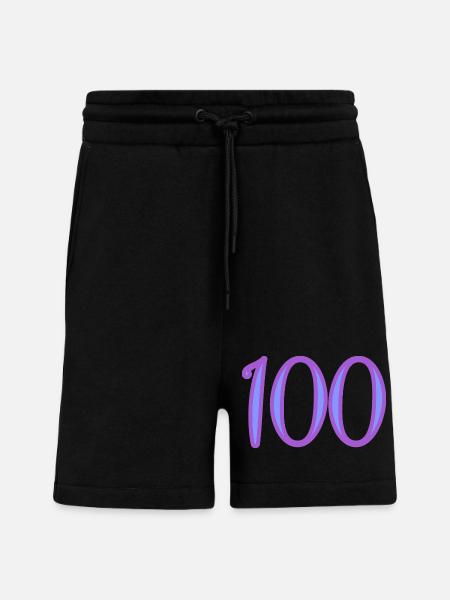 100 - Short bio décontracté fabriqué en UE - SOLID BLACK