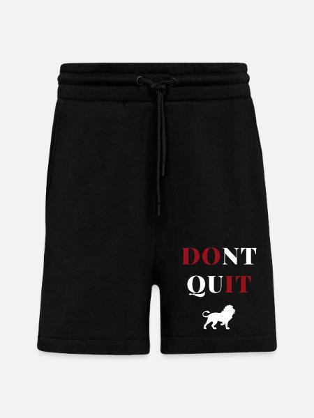 don't quit lion heart - Shorts - made by SPREAD - SOLID BLACK