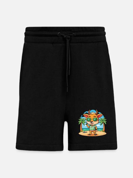 Antelope Funny Cartoon Summer Beach Sunglasses - Shorts - made by SPREAD - SOLID BLACK