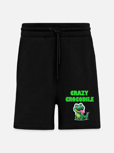 Crazy Crocodile - Shorts - made by SPREAD - SOLID BLACK