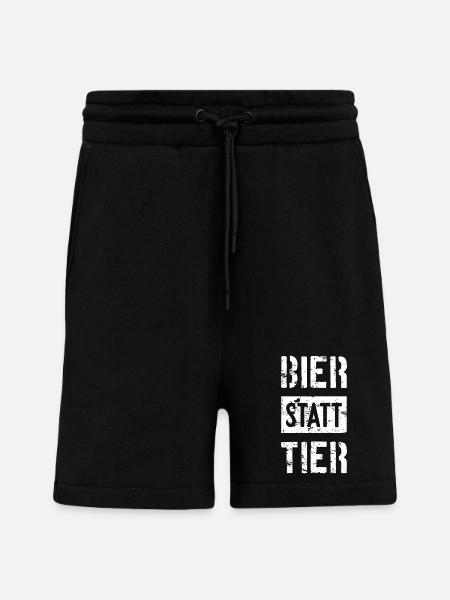 BIER STATT TIER - Shorts - made by SPREAD - SOLID BLACK