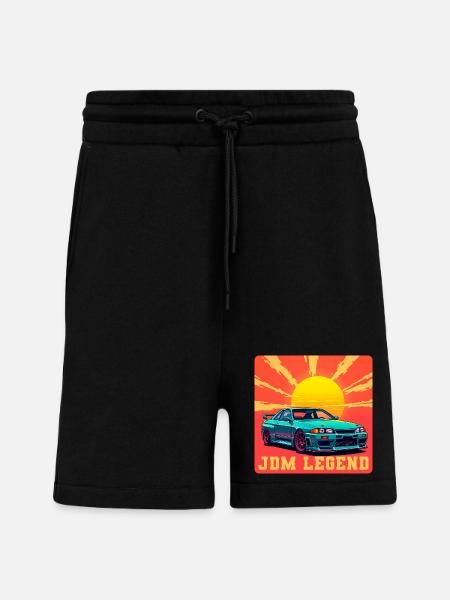 JDM Legend Sunrise - Shorts - made by SPREAD - SOLID BLACK