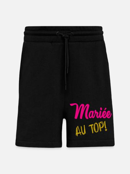 I CAN'T I'M MARRIED - Shorts - made by SPREAD - SOLID BLACK