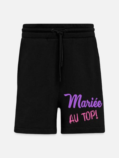 FUTURE MARIEE. EVJF - Short bio décontracté fabriqué en UE - SOLID BLACK