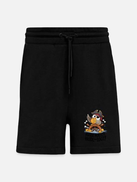 Hodl The Loot! - Shorts - made by SPREAD - SOLID BLACK