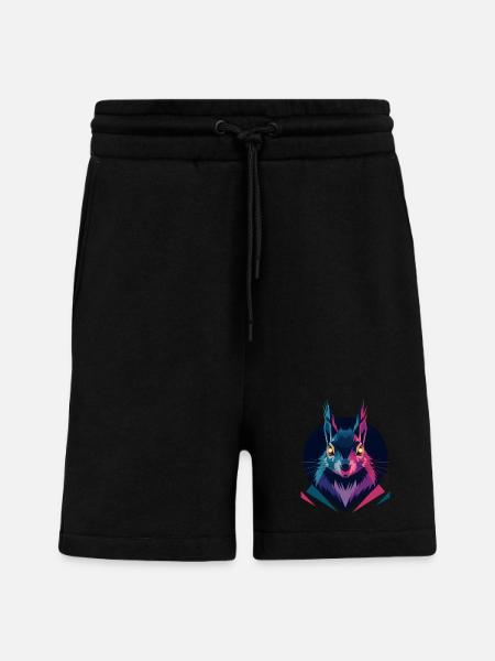 Écureuil low-poly - Short bio décontracté fabriqué en UE - SOLID BLACK