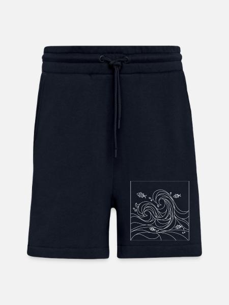 geometric ocean - Shorts - made by SPREAD - DARK NAVY