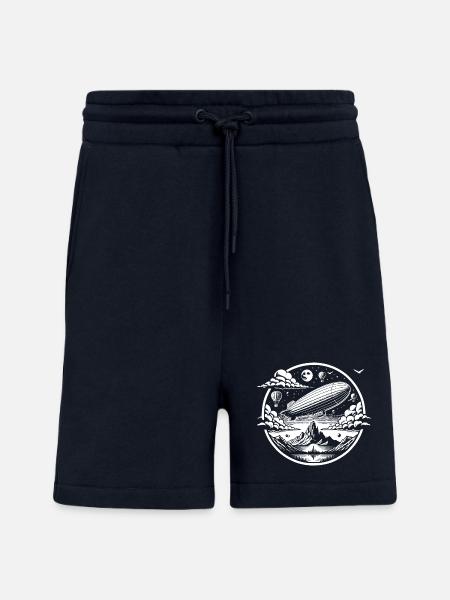 Logo de dirigeable - Short bio décontracté fabriqué en UE - DARK NAVY