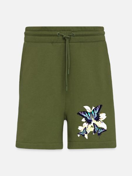 Blauer Schwalbenschwanz - Shorts - made by SPREAD - MOSS GREEN