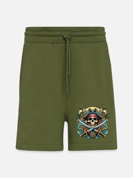 Pirate Logo - Shorts - made by SPREAD - MOSS GREEN