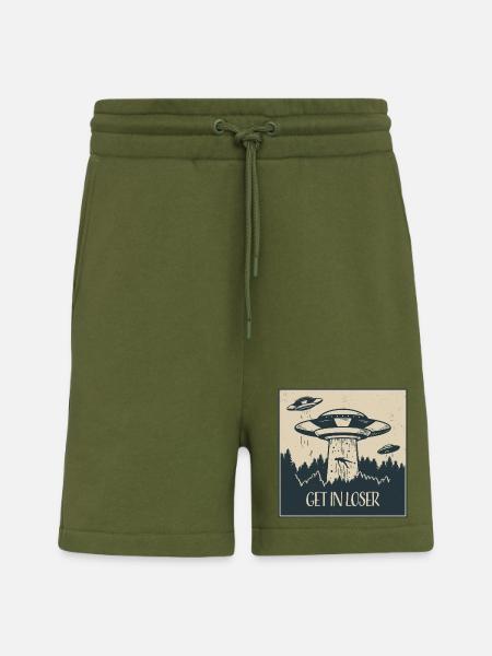 Extraterrestrial UFO Funny Space Gift - Shorts - made by SPREAD - MOSS GREEN