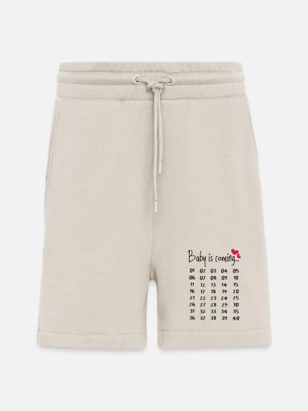 Sjov graviditet gravid gave forældre - Organic relaxed shorts made in EU - WARM CLAY