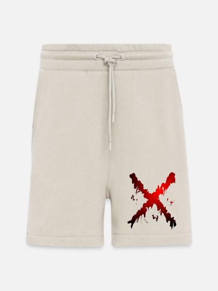 X Desing red black - Shorts - made by SPREAD - WARM CLAY