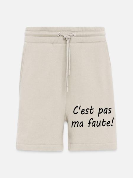 C'est pas ma faute ! - Short bio décontracté fabriqué en UE - WARM CLAY