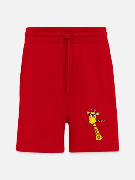 Cute Giraffe - Shorts - made by SPREAD - red