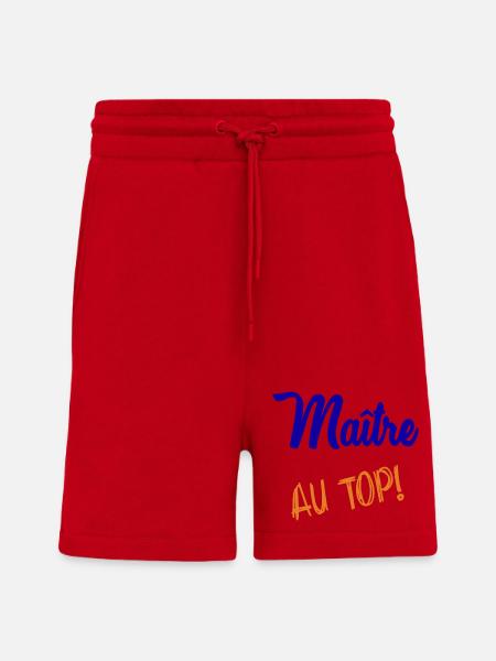 MAITRE - Short bio décontracté fabriqué en UE - rouge