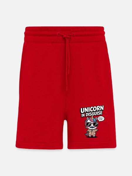 Unverkleidetes Einhorn - Shorts - made by SPREAD - Rot