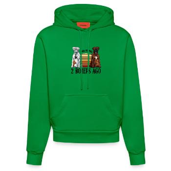 boxer - Organic Fitted Hoodie Made in EU - City Green - Front